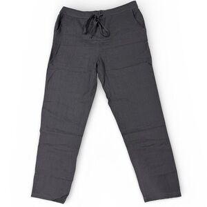 IXIMO Womens Mens Gray Casual Pants UNISEX Size L 100% Linen.